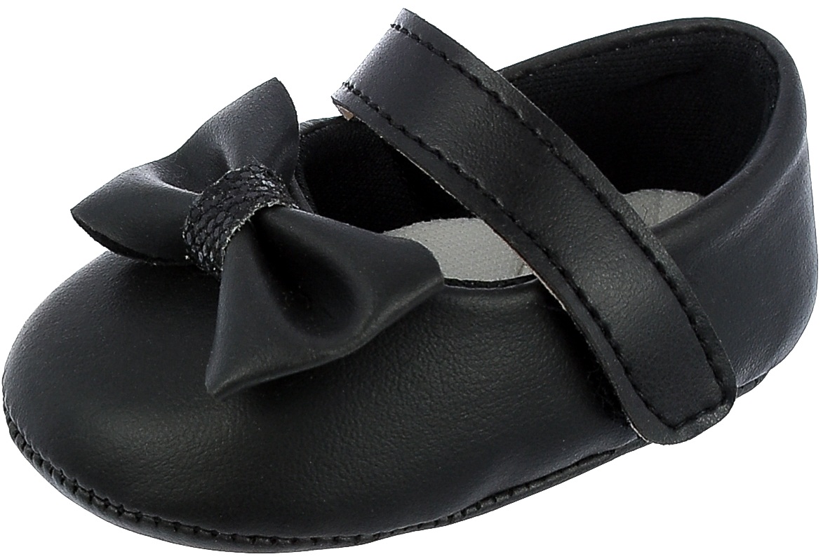 Sapatilha com Laço Gliter Preto