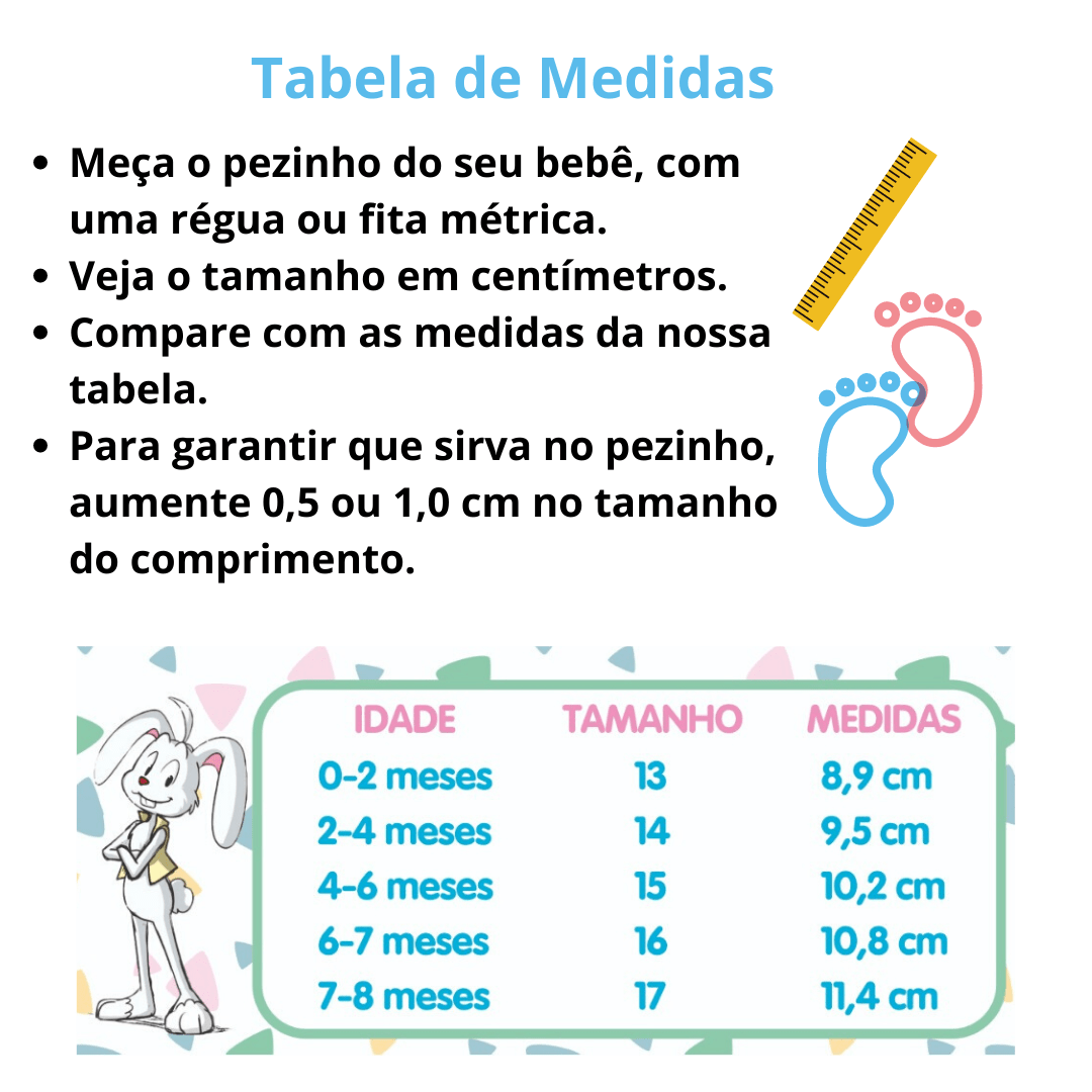 tamanho de sandalia para bebe
