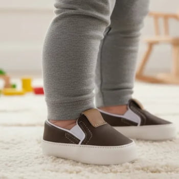 Slip On Marrom Castor Casual Leve e Confortável