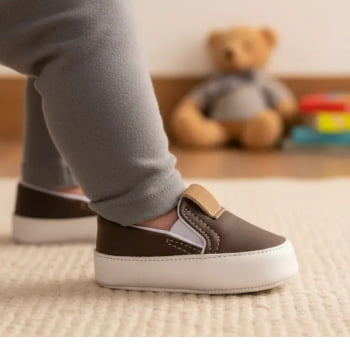 Slip On Marrom Castor Casual Leve e Confortável