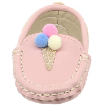 Mocassim de Bebe Sapatinho de Bebe Enfeite Sorvete