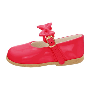 Sapatilha com Lacinho de Verniz Lindo e Elegante