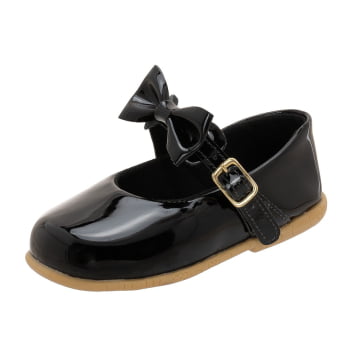 Sapatilha com Lacinho de Verniz Lindo e Elegante