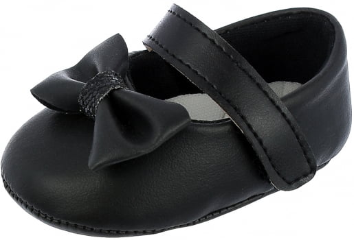 Sapatilha com Laço Gliter Preto